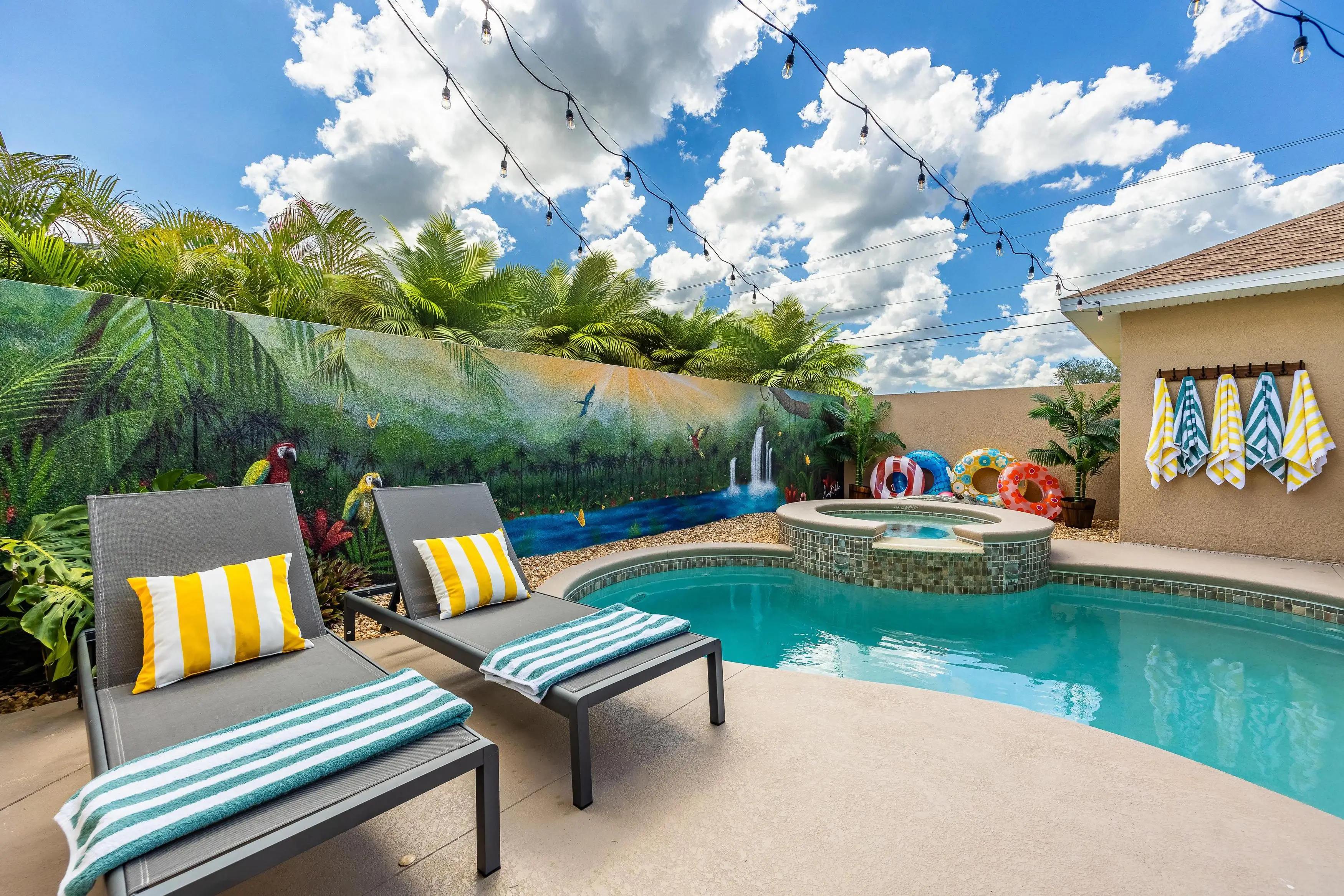 Soak up the sun on comfortable loungers by the pool, where every moment feels like a vacation.