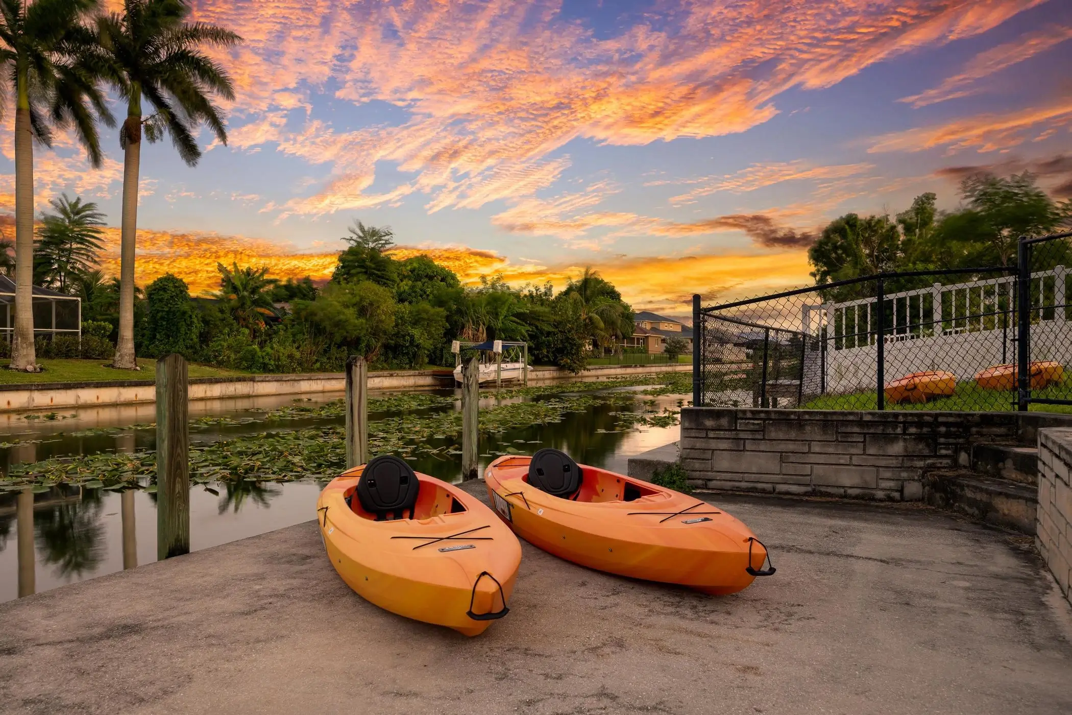 Explore the serene waters with our kayaks, just steps away from the house—adventure awaits!